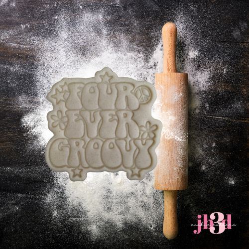 FOUR EVER GROOVY - Cutter & Embosser Stamp