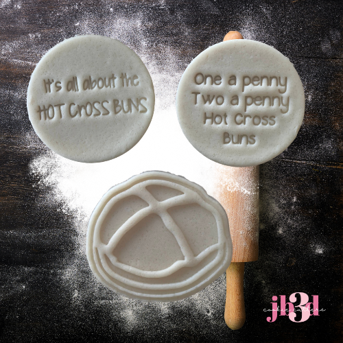 HOT CROSS BUN & Quotes Cutter & Stamps