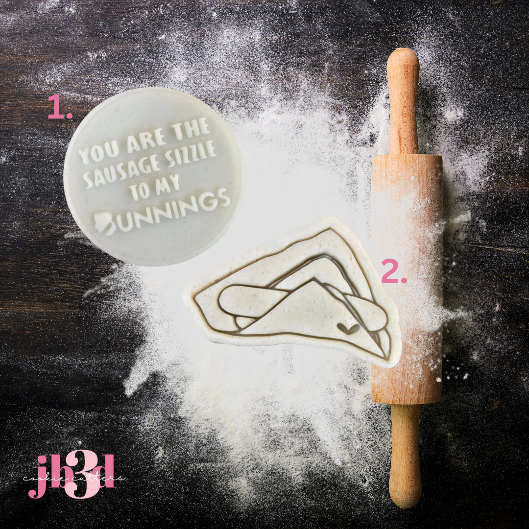 You are the sausage to my Bunnings Set - Cutter & Embosser Stamps