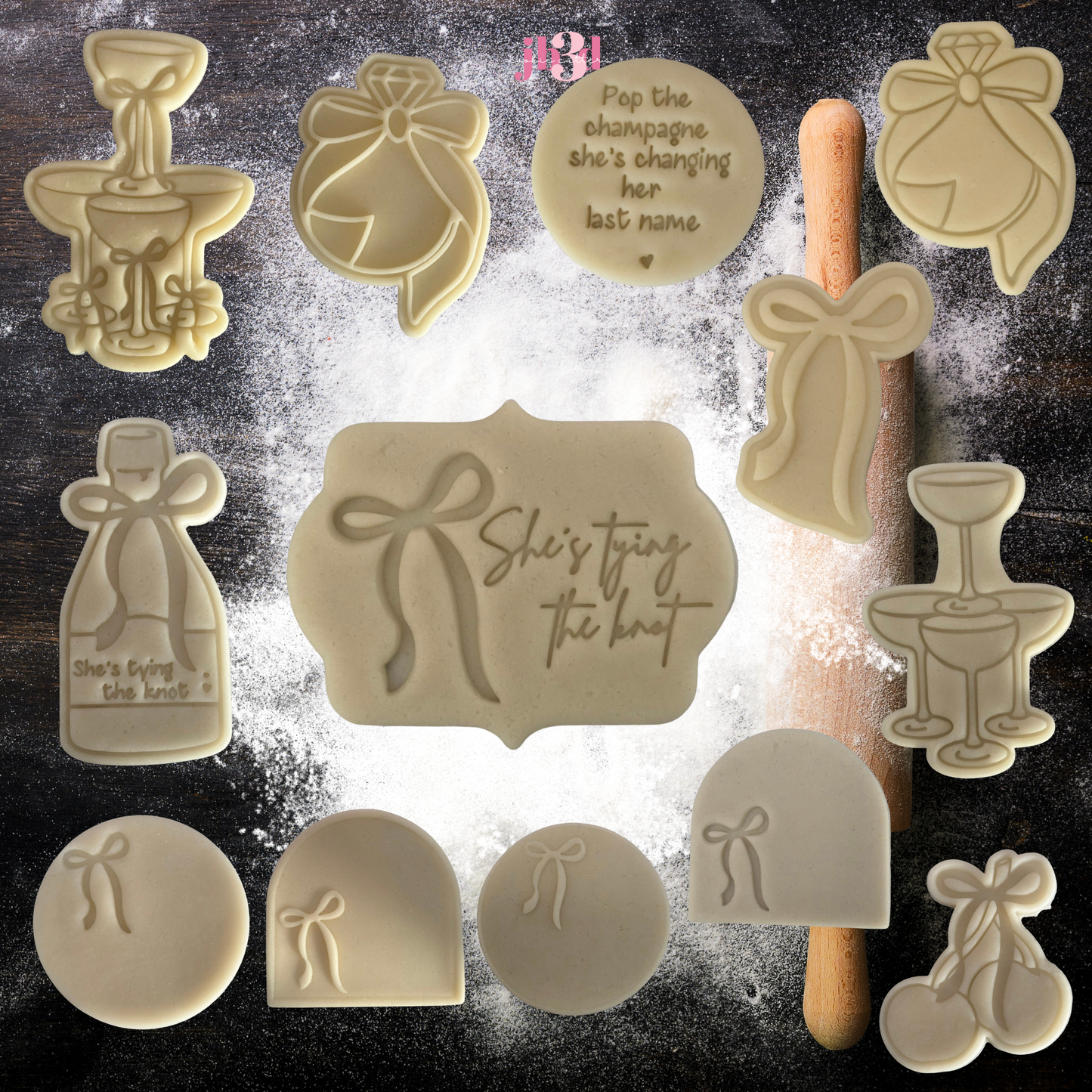 She's tying the knot - Cutters & Stamps