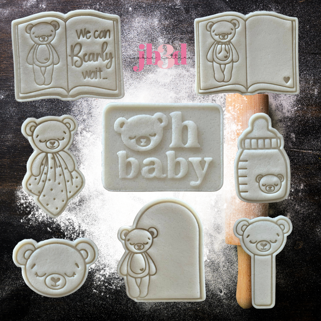 Bear Baby Shower - Cutter & Embosser Stamps