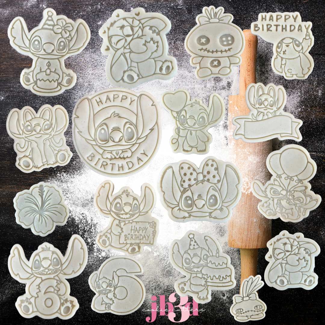 STITCH BIRTHDAY Cutters & Embosser Stamps