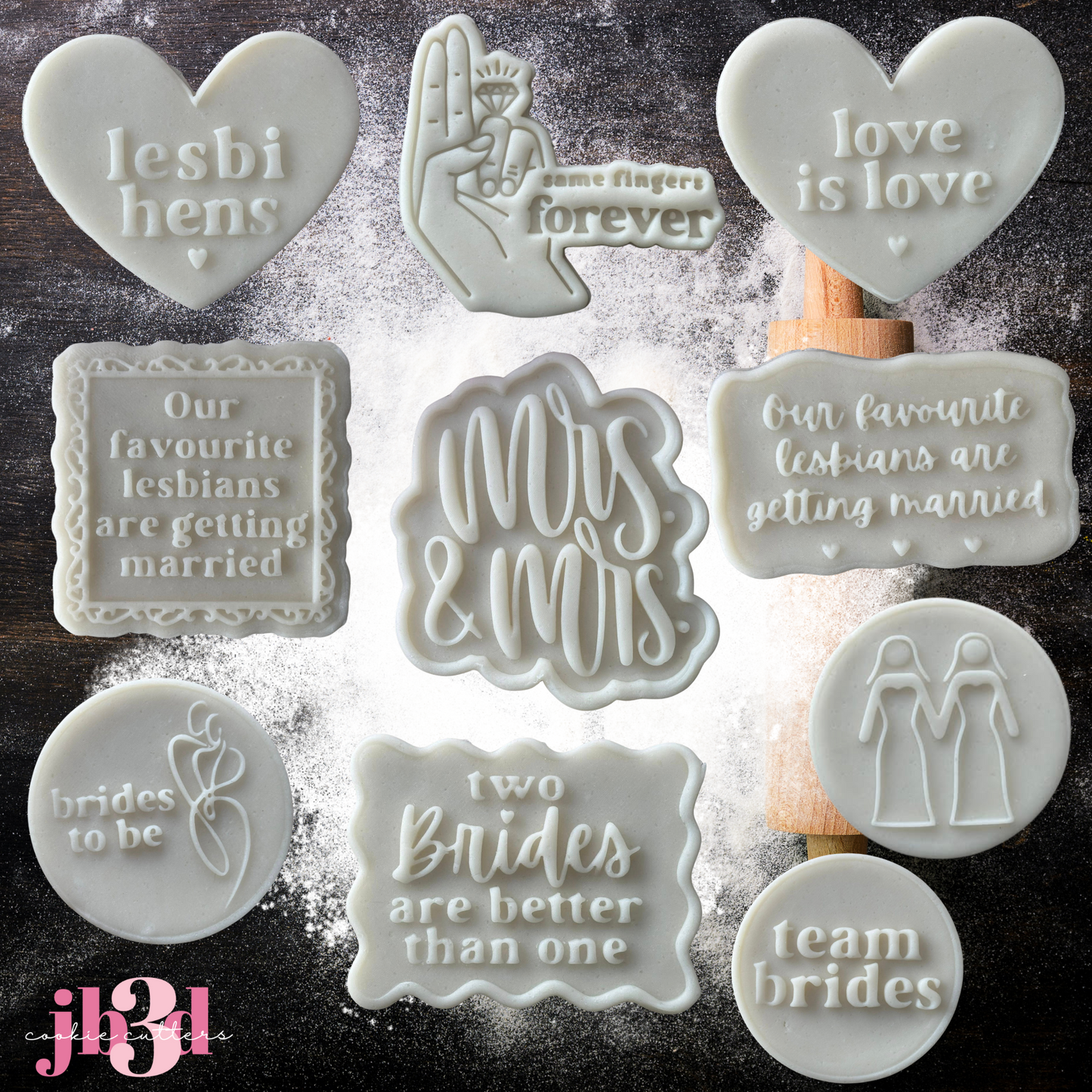 LESBI HENS - Lesbian Hens night/Wedding Cutters & Stamps