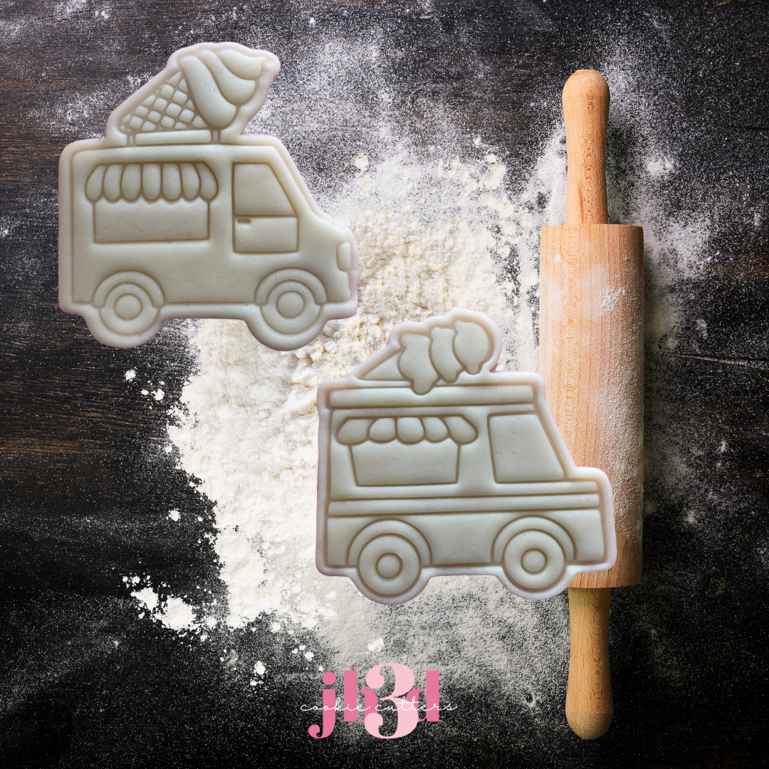 Icecream Trucks x2 design - Cutters & Embosser Stamps