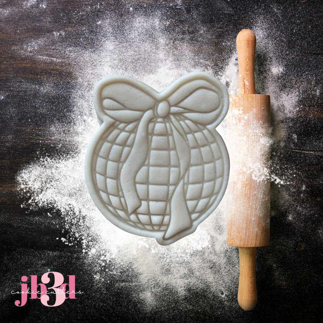 Disco Ball Bow - Cutter & Embosser Stamp