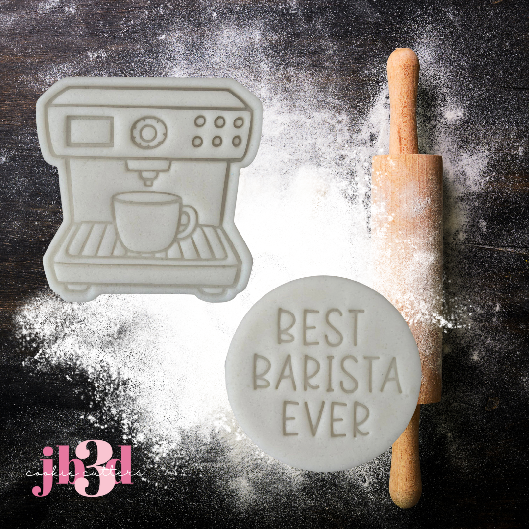 Best Barista Ever Set - Cutter & Embosser Stamps
