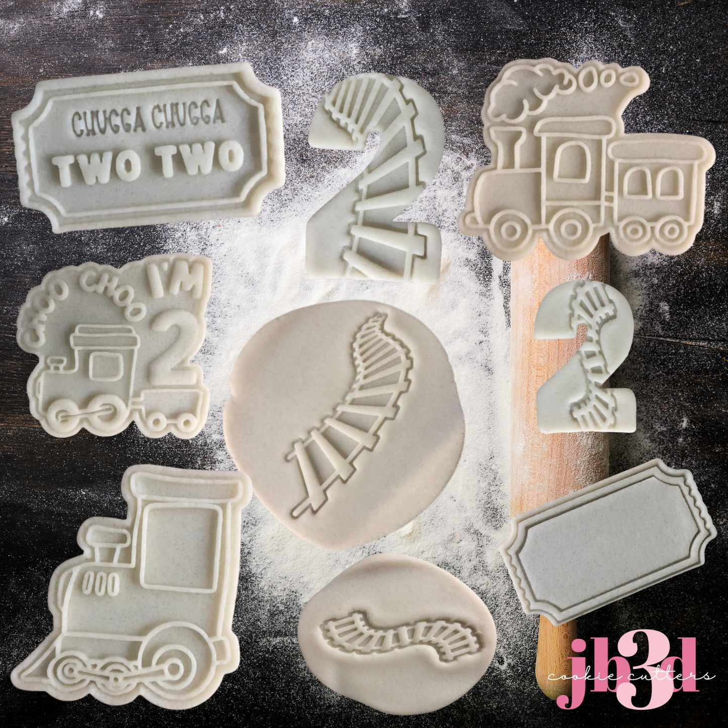 CHUGGA CHUGGA TWO TWO / CHOO CHOO I'M TWO Cutters & Stamps
