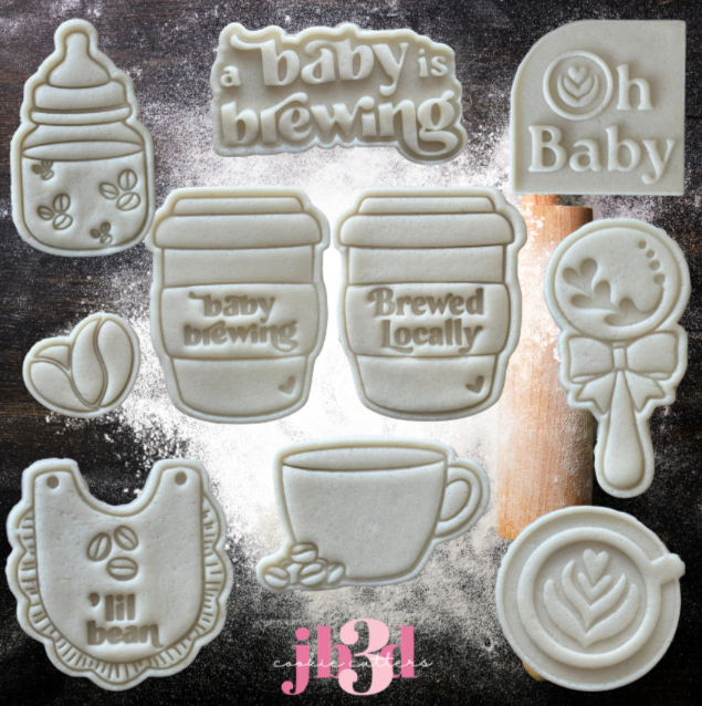 Baby is Brewing/Locally Brewed Coffee Cutters & Stamps