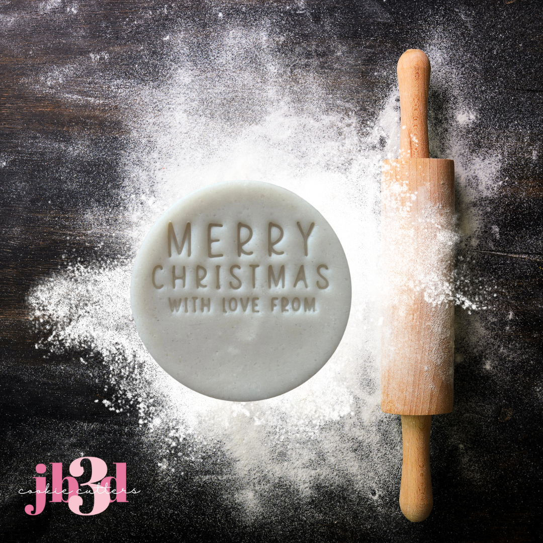 Merry Christmas With Love From - 70mm Stamp