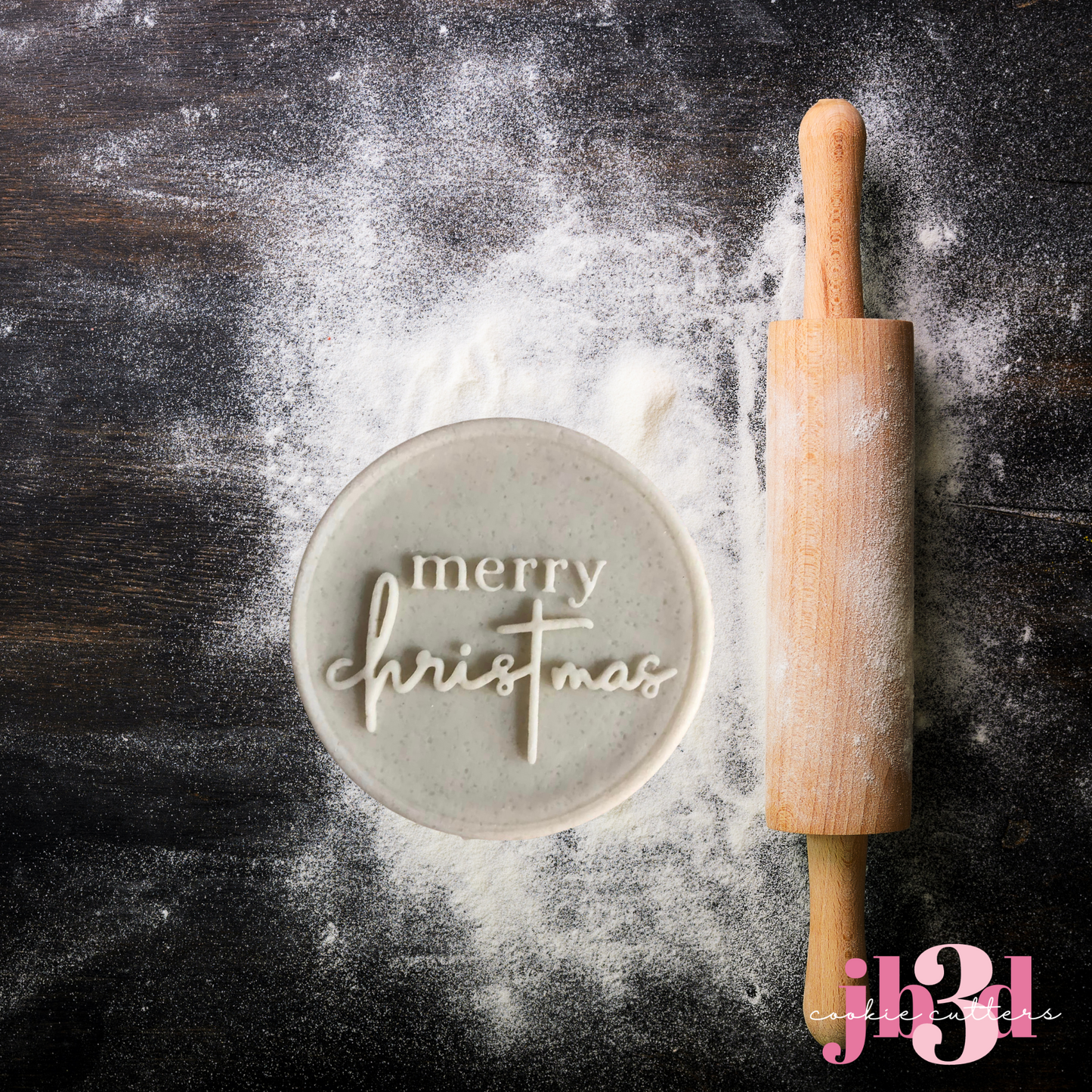 Merry Christmas 70mm Debosser Stamp