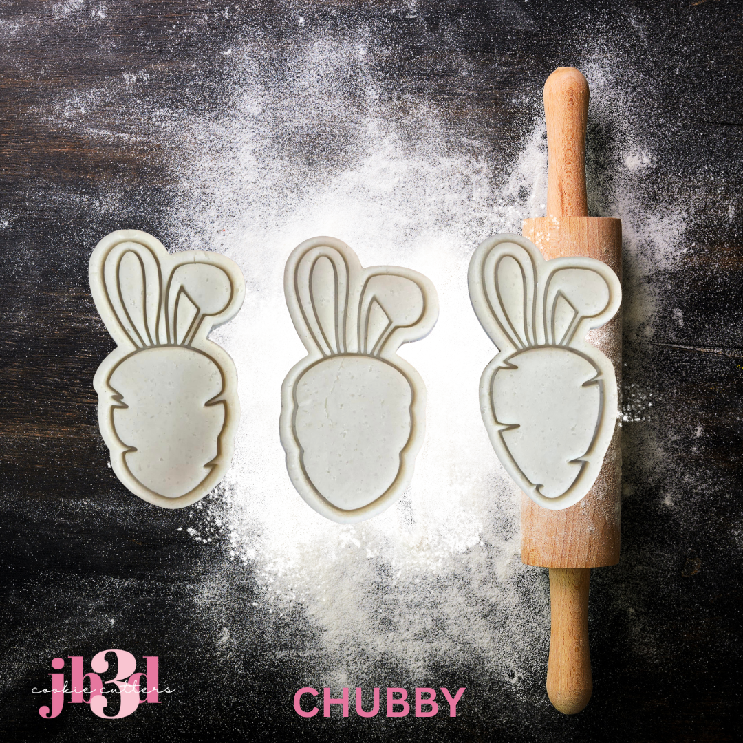 Chubby Carrots x 3 - Cutters & Embosser Stamps