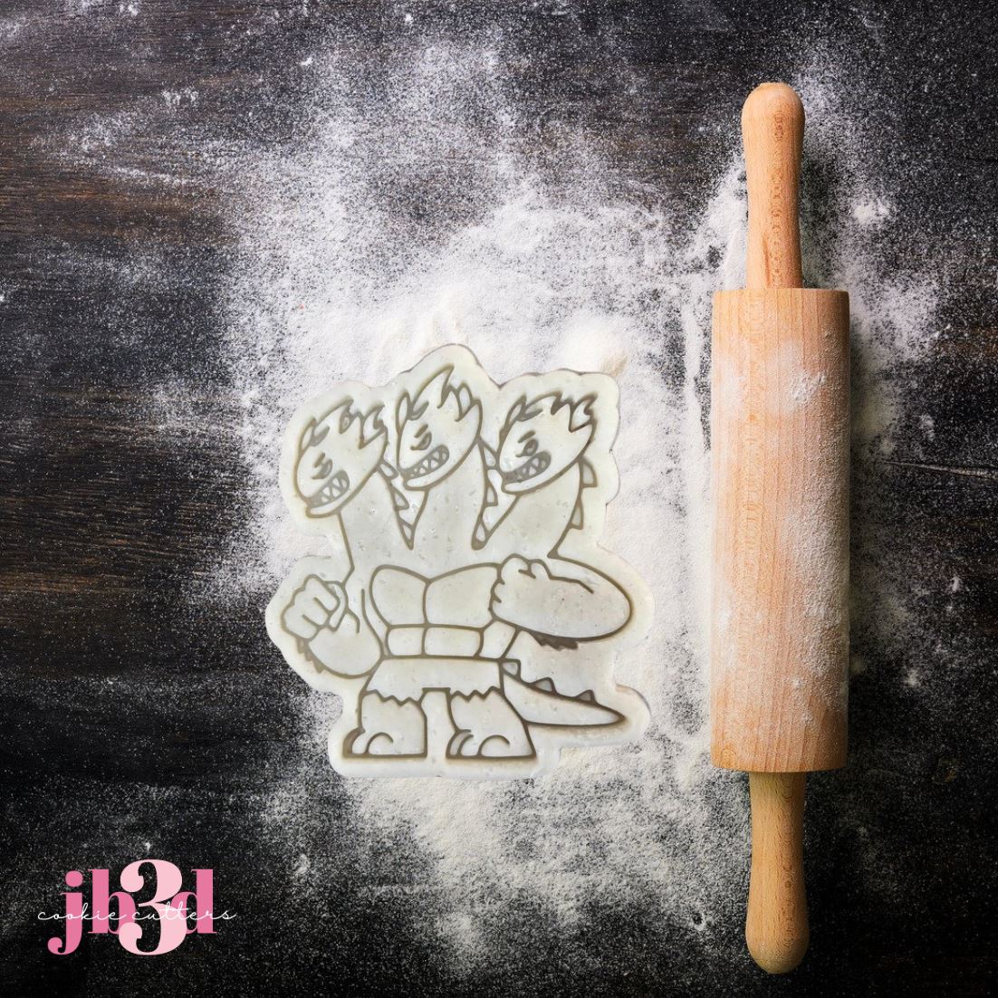 3 headed dragons - Cutters & Embosser Stamps