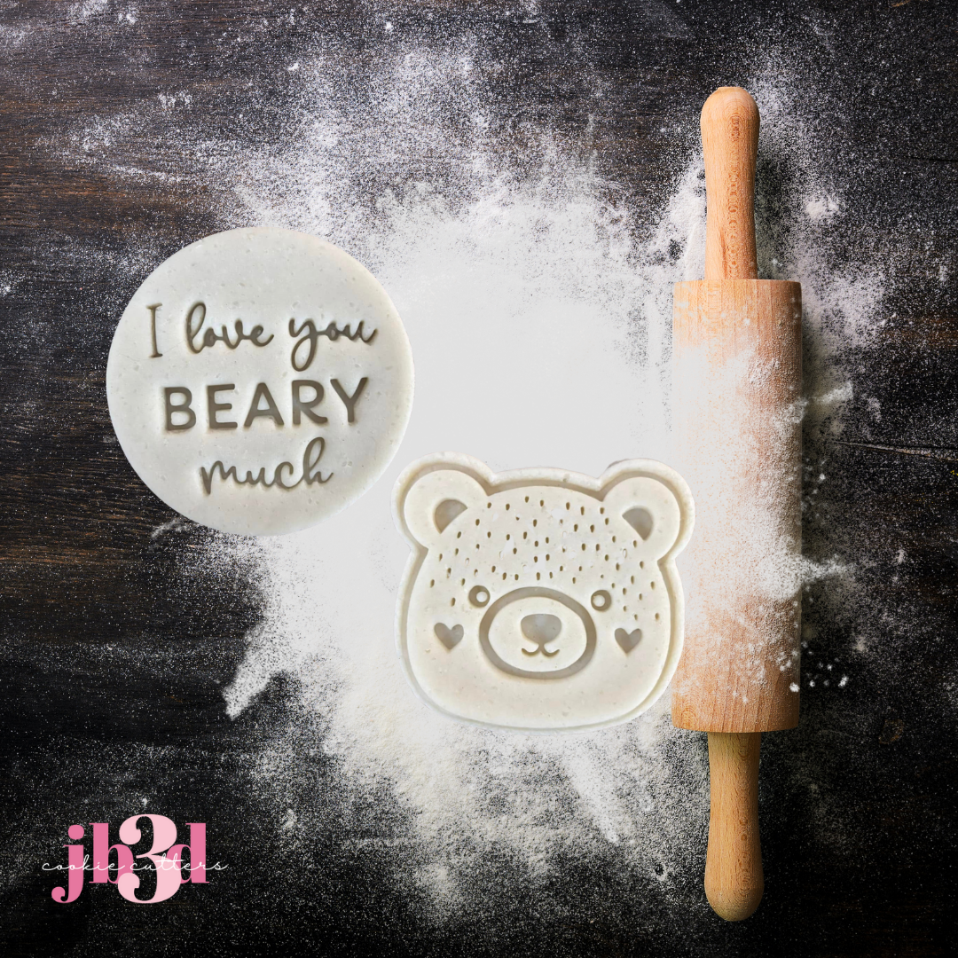 I love you BEARY Much - Cutter & Emboser Stamps