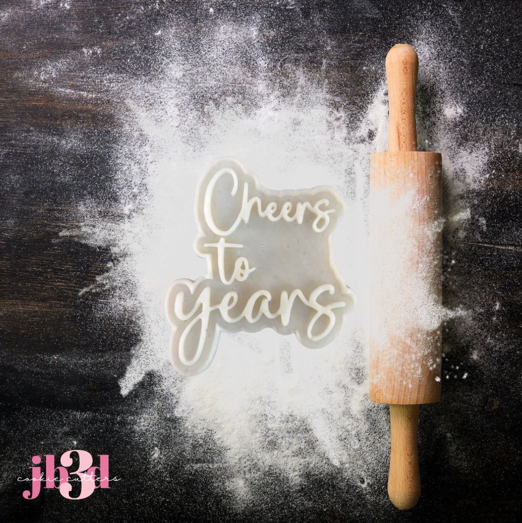 Cheers to (blank) Years - Cutter & Debosser stamp