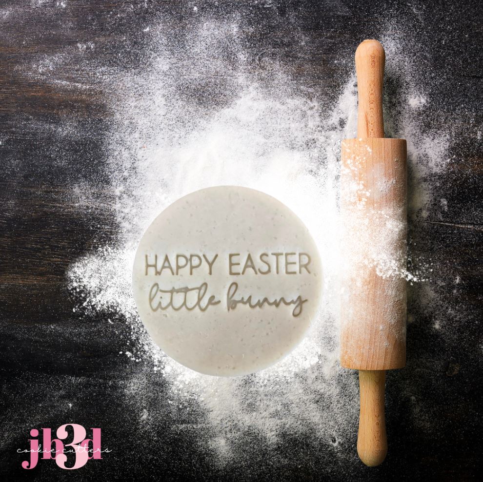 Happy Easter Little Bunny - 70mm Embosser Stamp