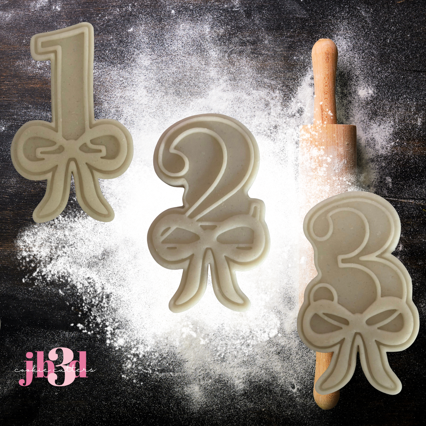 123 Number Bows - Cutters & Debosser Stamps