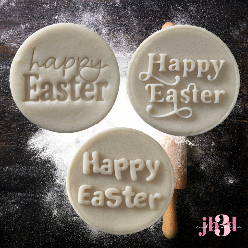 Happy Easter 70mm Round Stamps