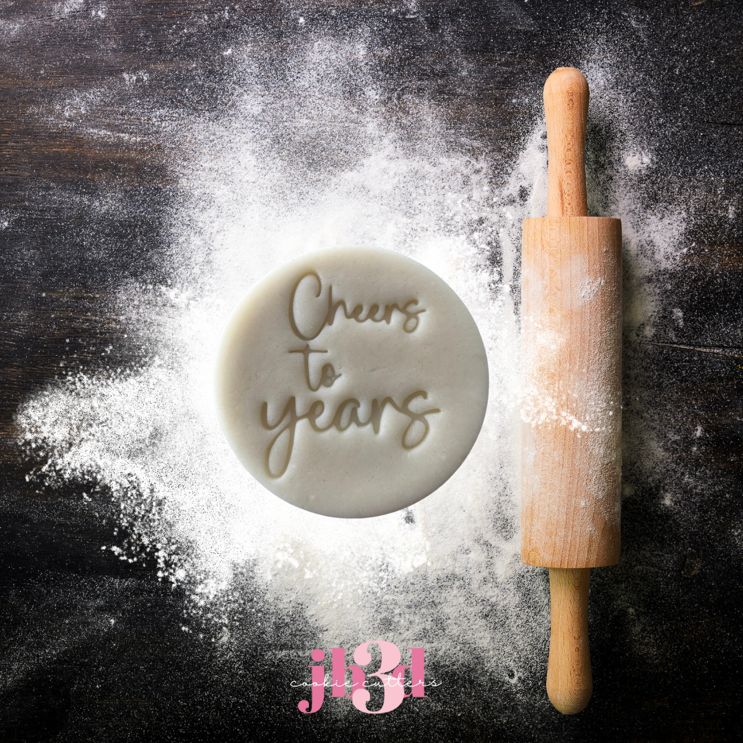 Cheers to __ years - 70mm Embosser Stamp
