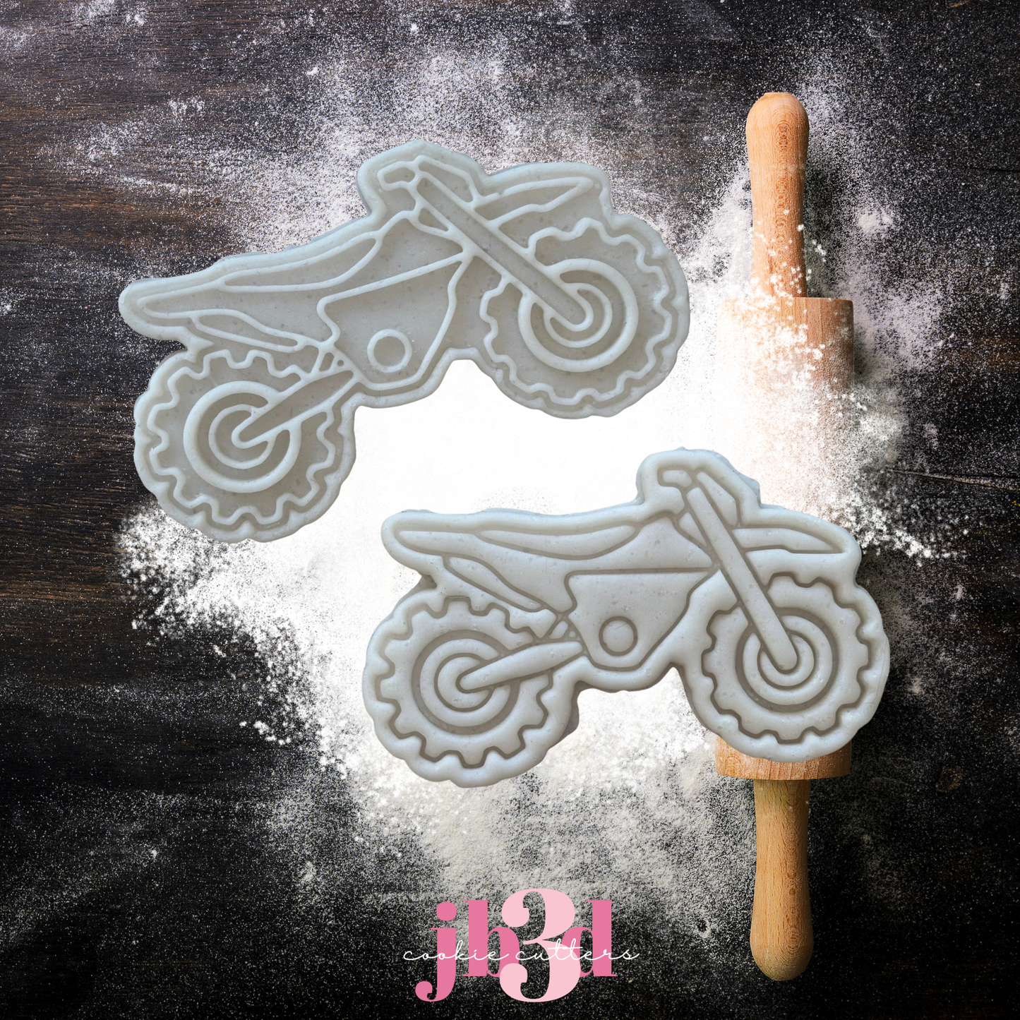 Motorbike - Cutter & Debosser/Embosser Stamp