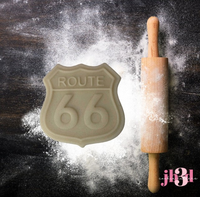 Route 66 and Route 1 - Cutter & Embosser Stamp