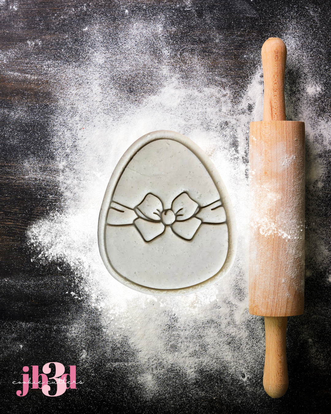 Egg with Bow - Cutter & Embosser Stamp