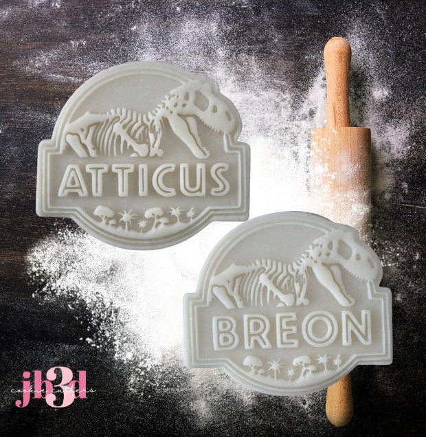 Custom Jurassic Park Name - Cutter & Debosser Stamp