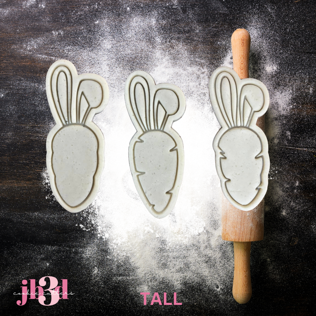 Tall Carrots x 3 - Cutters & Embosser Stamps