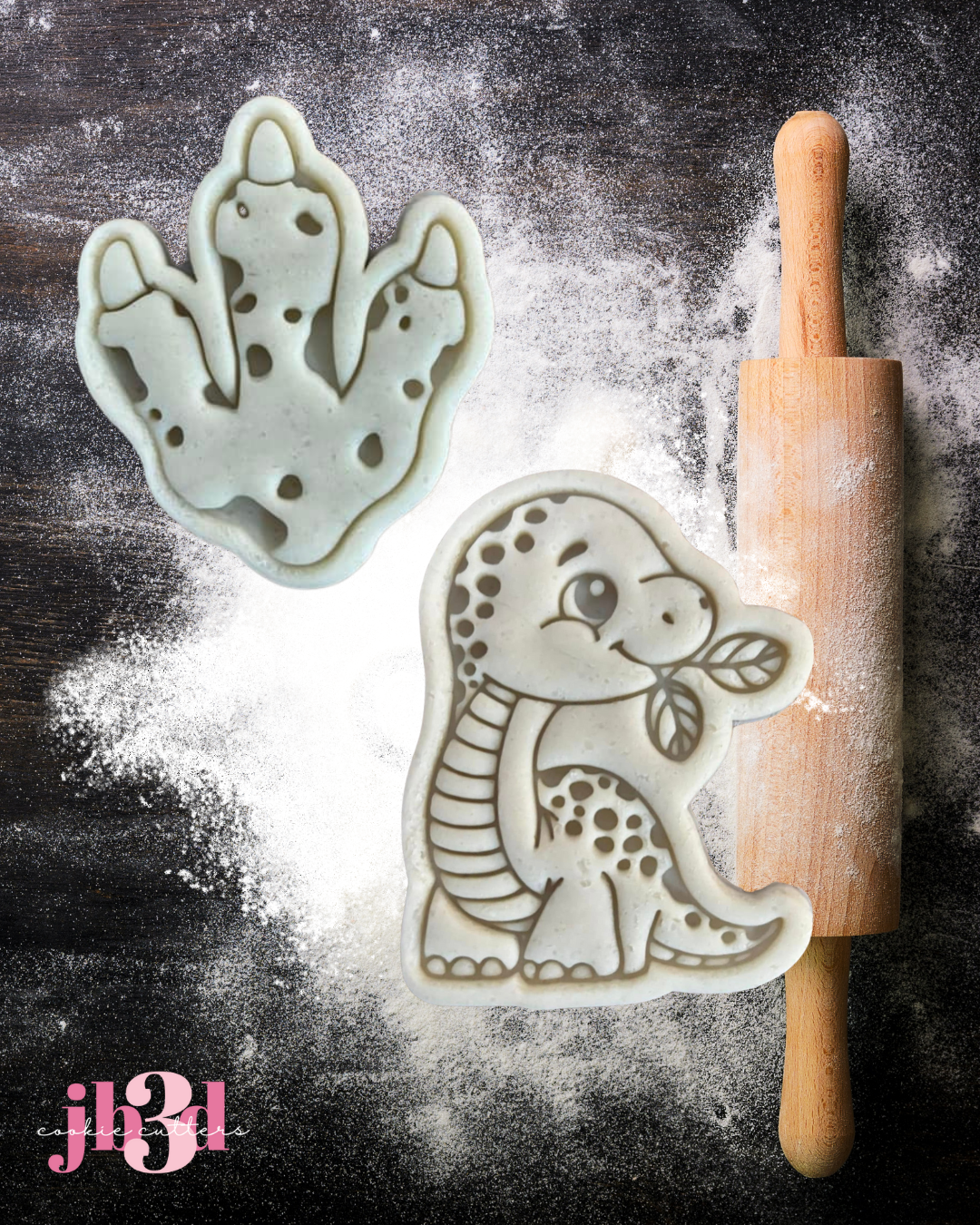Dinosaur & Foot Cutters & Embosser Stamps