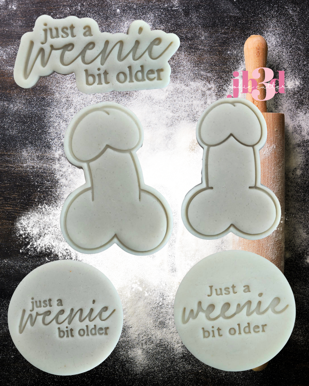 Just a weenie bit older (penis) Cutters & Embosser Stamps