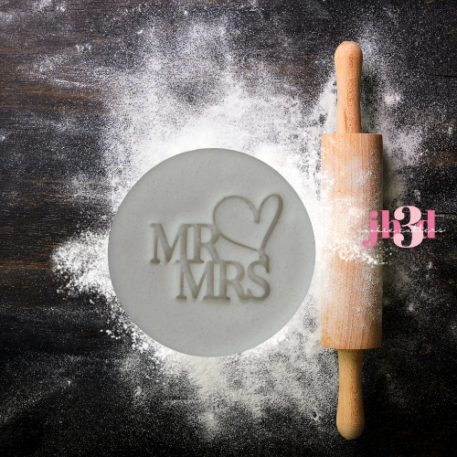 Mr & Mrs - 70mm Embosser Stamp