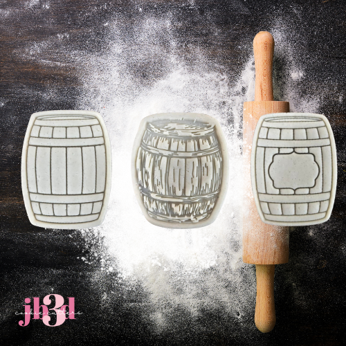 Barrels x 3 designs - Cutters & embosser stamps