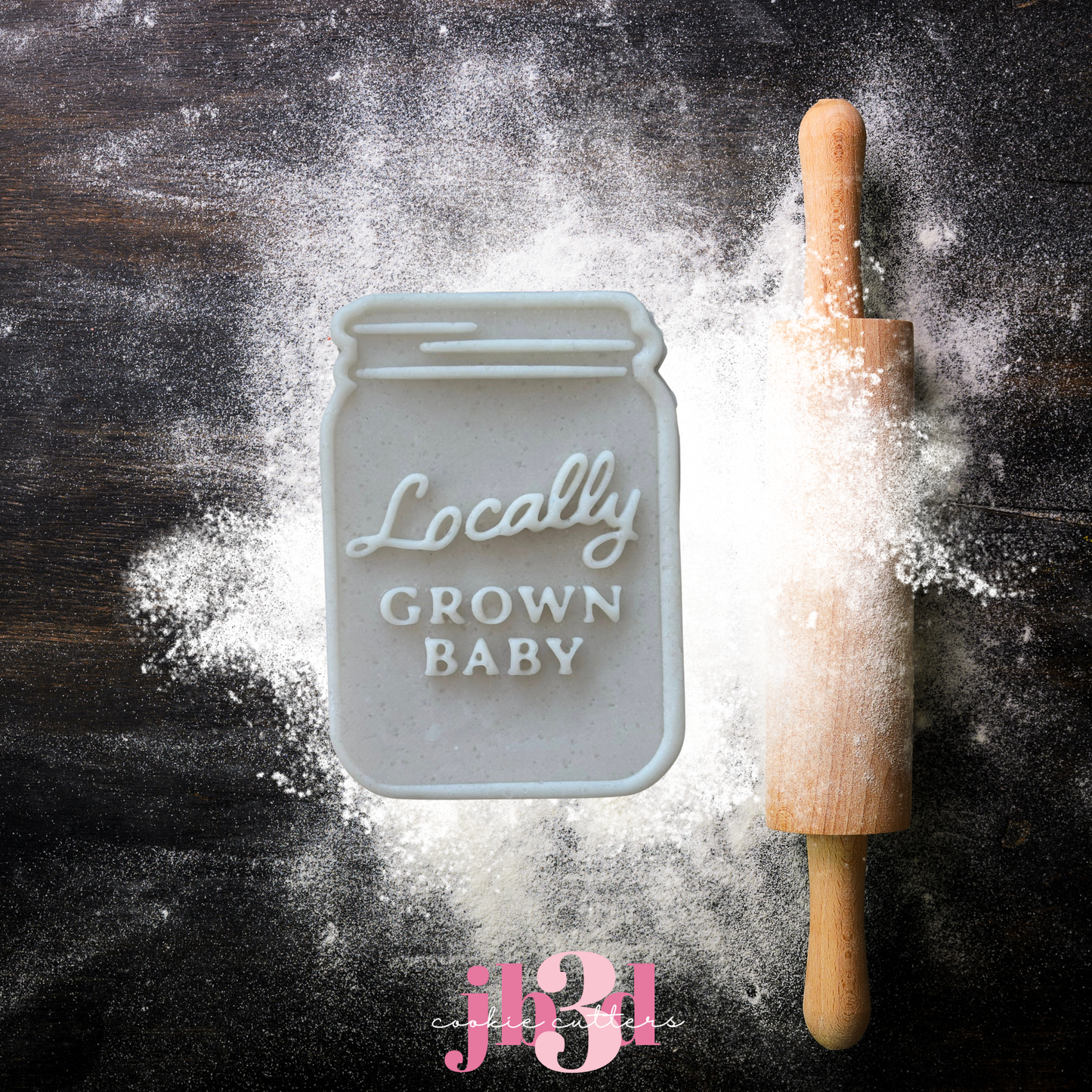 Locally Grown Baby - Cutter & Debosser Stamp