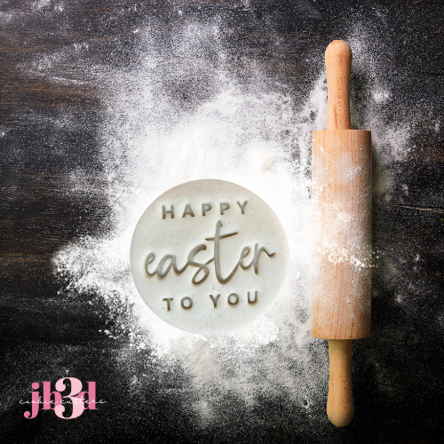 Happy Easter to you 70mm round stamp