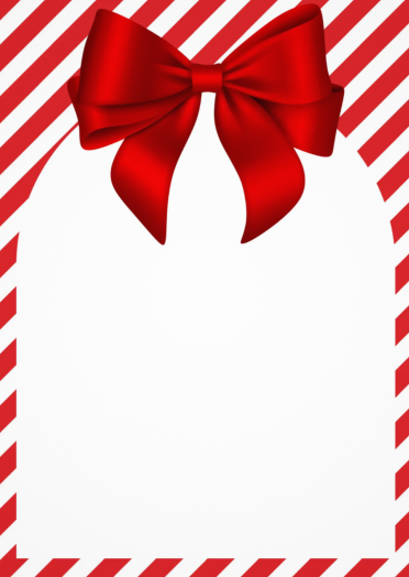 Red Christmas Bow - Cookie Backer