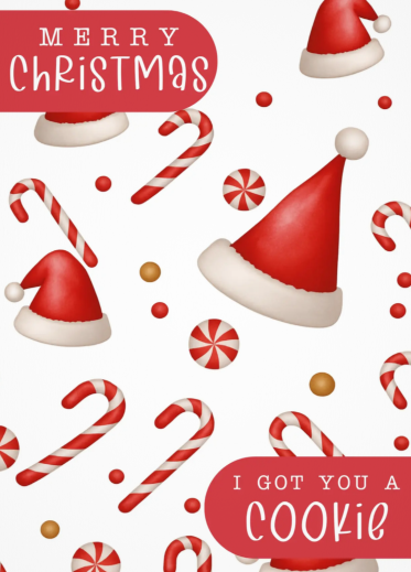 Merry Christmas - I got you a Cookie - Cookie Backer