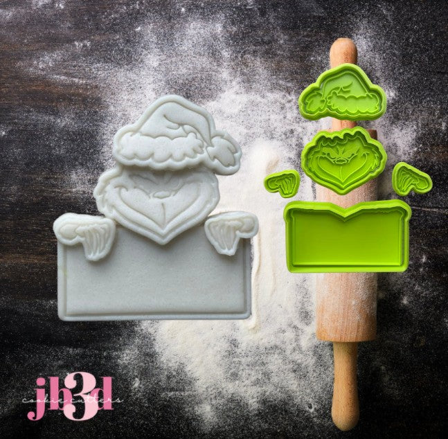 Grinch in Peices - Cutters & Embosser Stamps