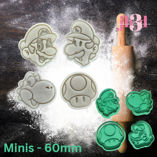 Mario Minis - 60mm Cutters & Embosser Stamps