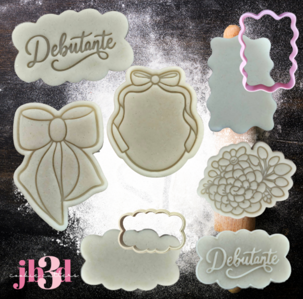 Debutante Set - Cutters & Embosser Stamps