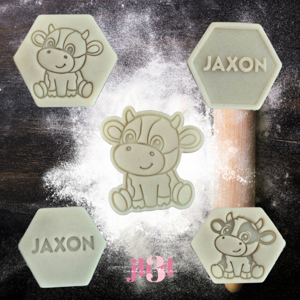 Custom name COW theme - Cutters & Stamps