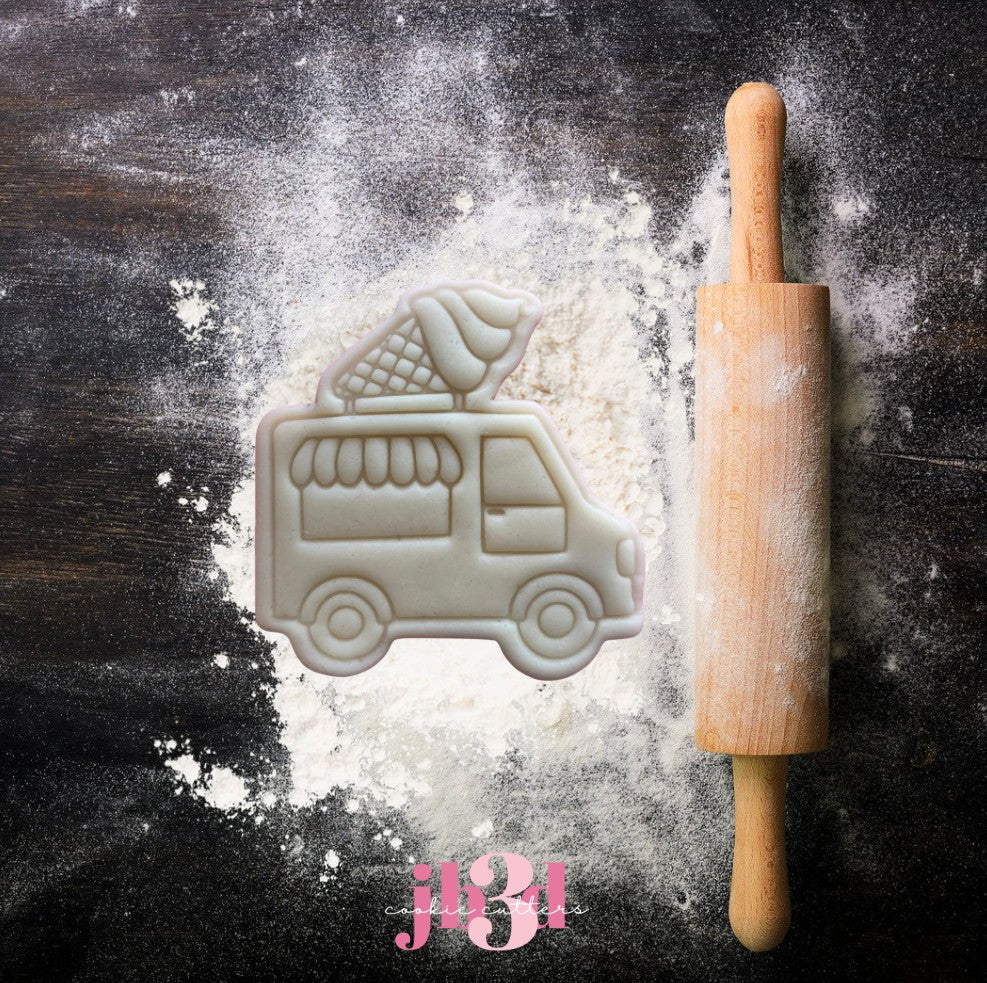 Icecream Trucks x2 design - Cutters & Embosser Stamps