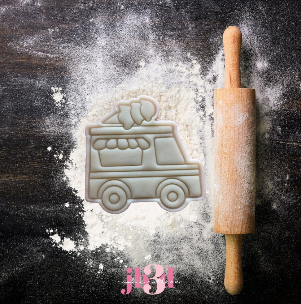 Icecream Trucks x2 design - Cutters & Embosser Stamps