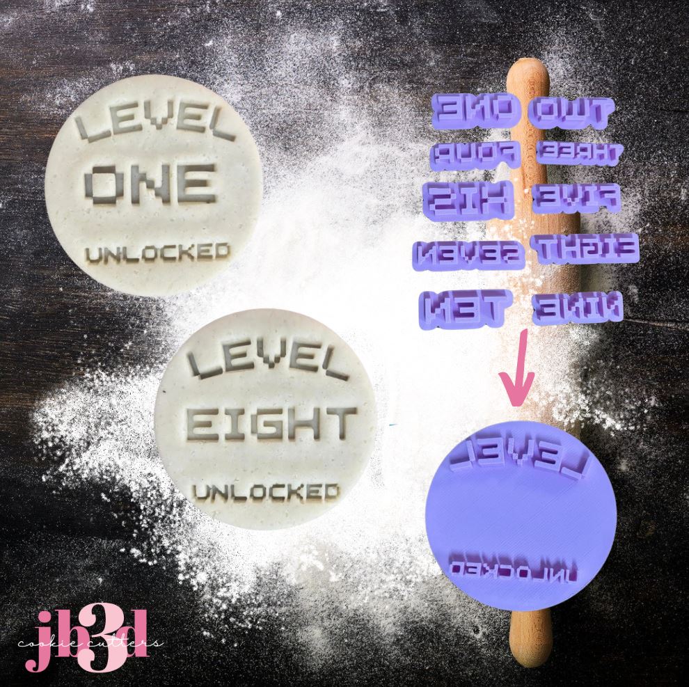 Level up - Numbers 1-10 - DIY Stamps