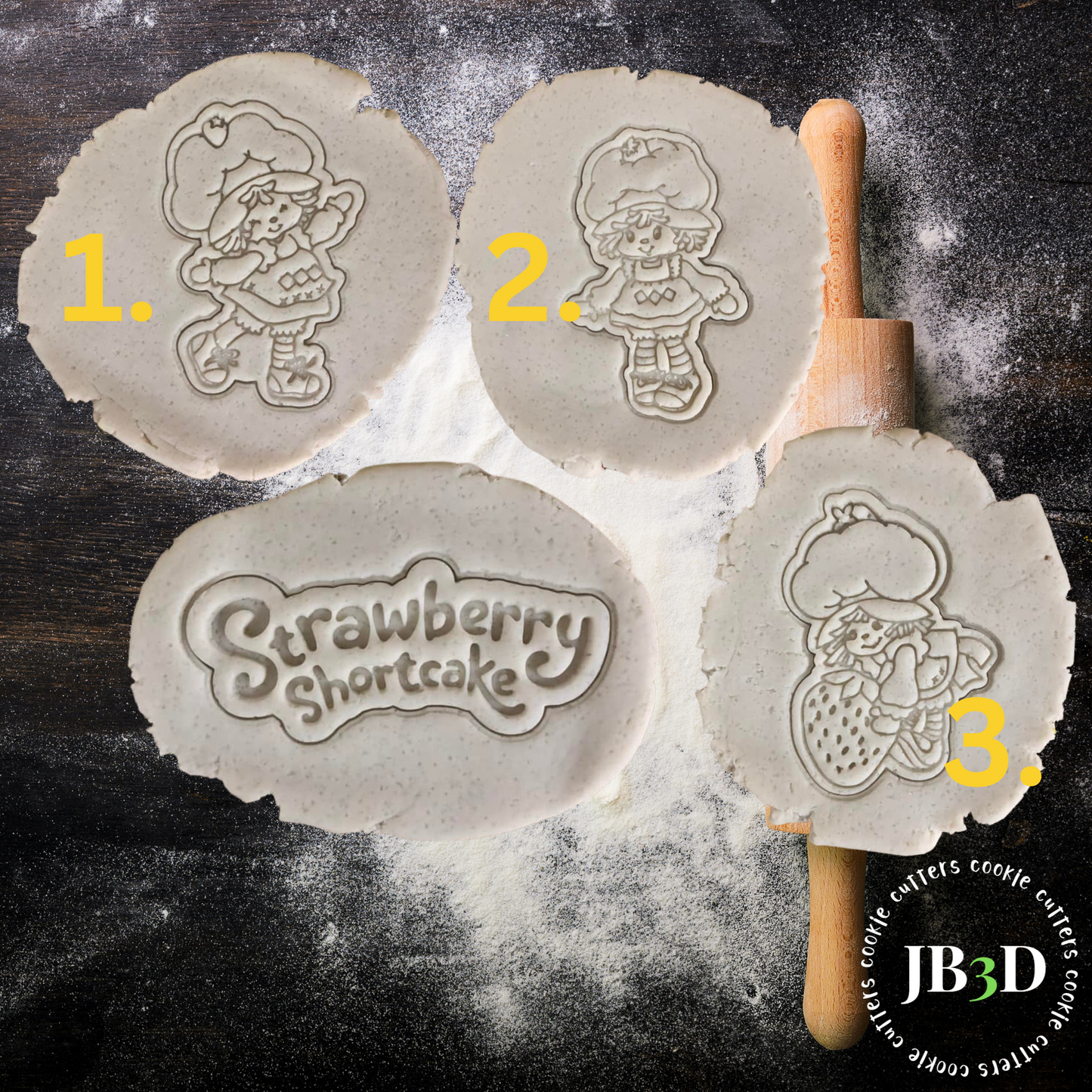 Straw berry Short cake Cutters & Embossers