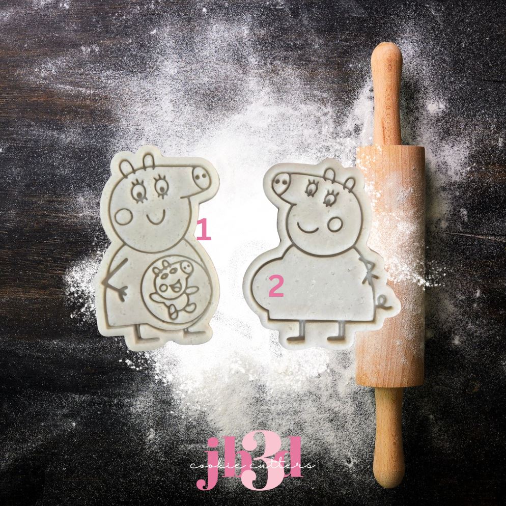 Peppa Pig Pregnant Mummy - Cutters & Embosser Stamps