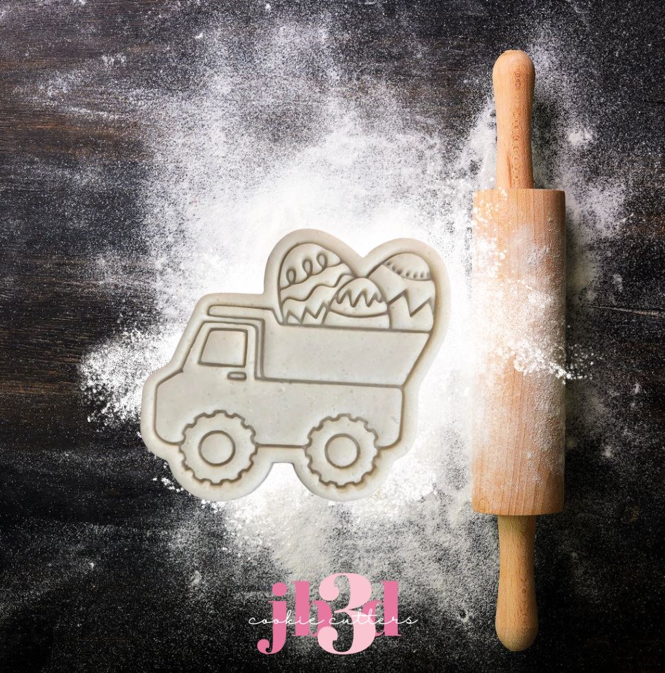 Easter egg Truck - Cutter & Embosser Stamp