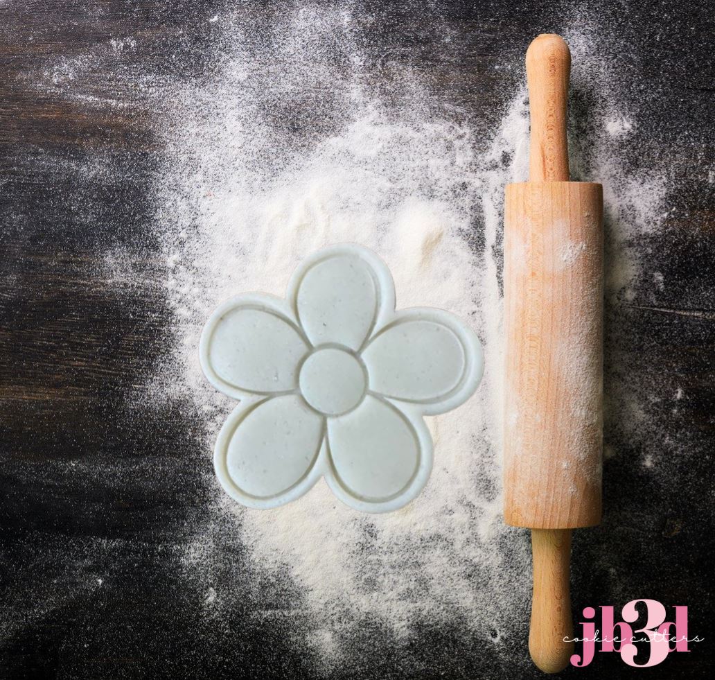 Retro Flower 6 sizes - Cutter & Embosser stamp