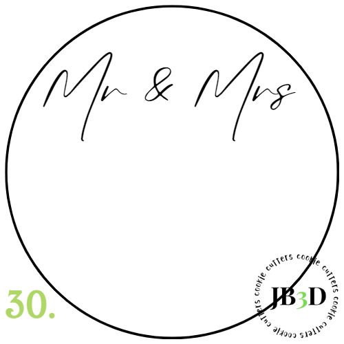 MR & MRS Customizable - 70mm rounds 1-30 designs