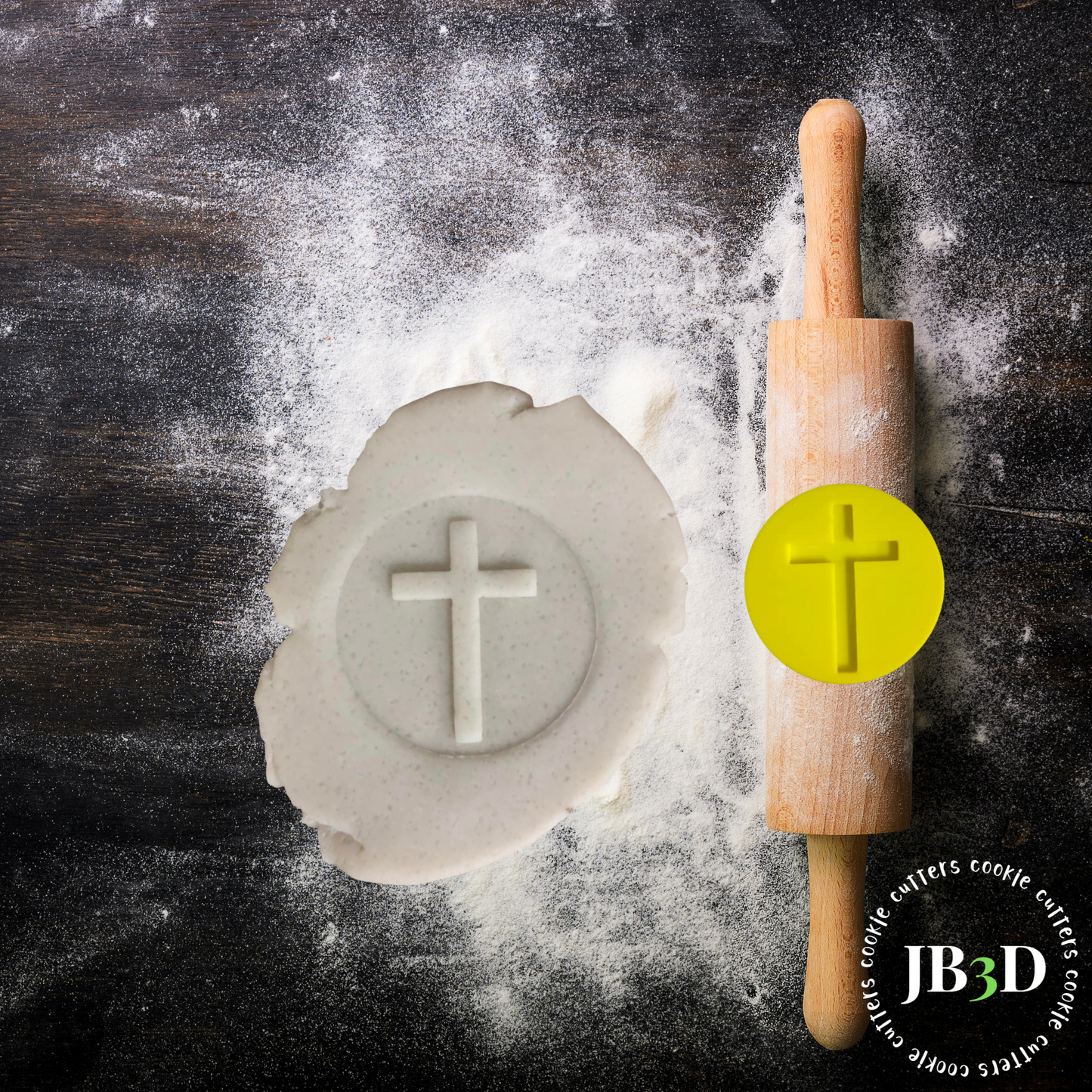 CROSS 60mm Debosser / Embosser Stamp