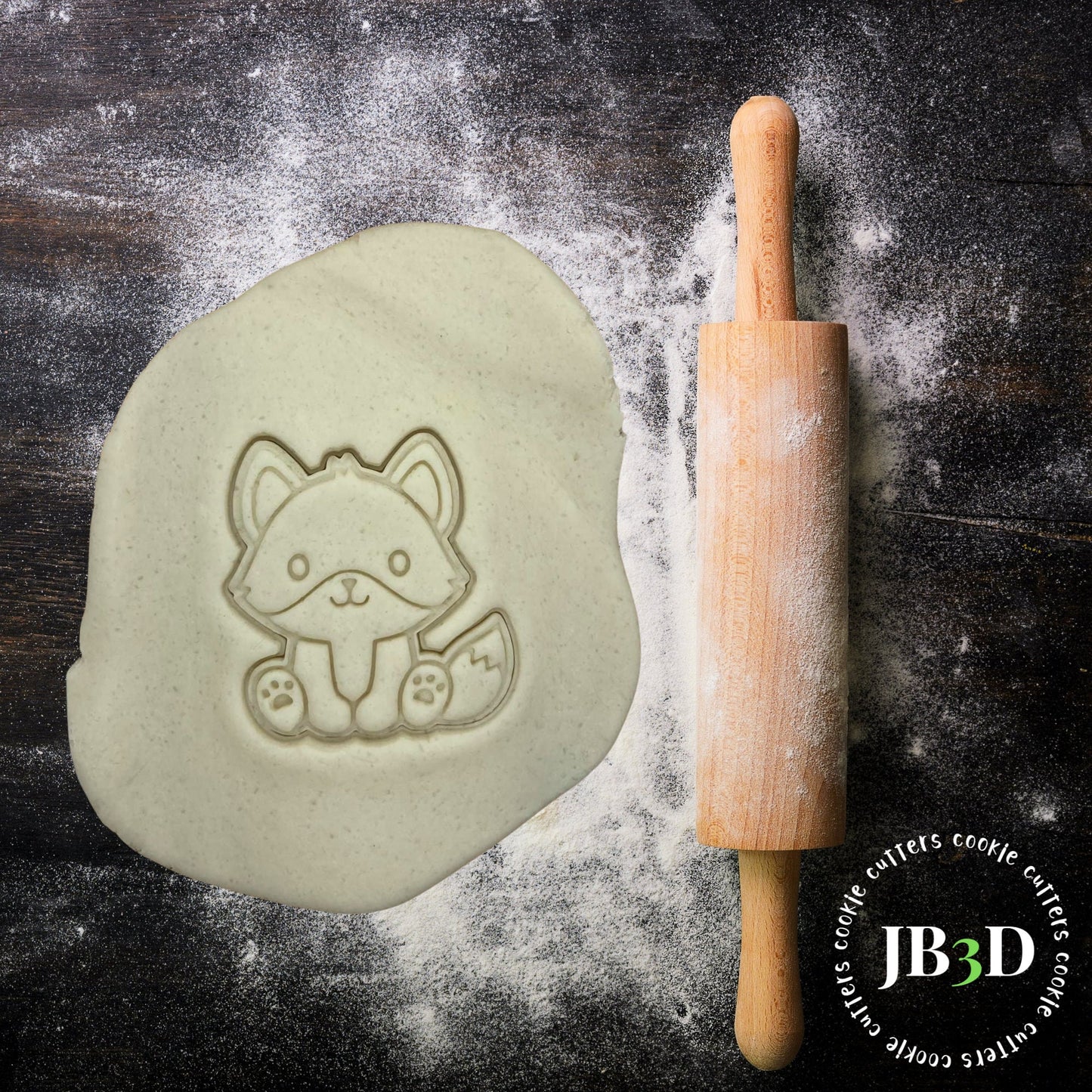 LITTLE WOODLAND FOX Cookie Cutter & Stamp