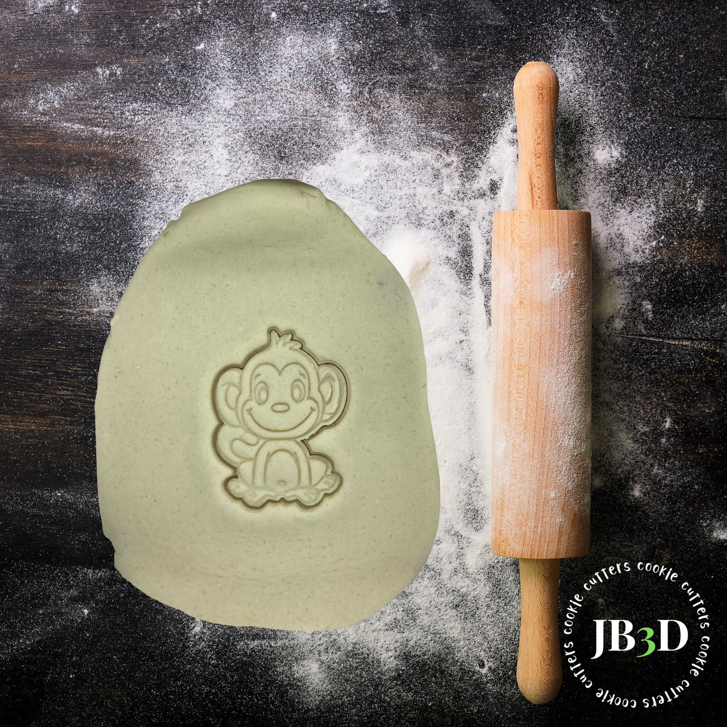 MONKEY 1 Cookie Cutter & Stamp